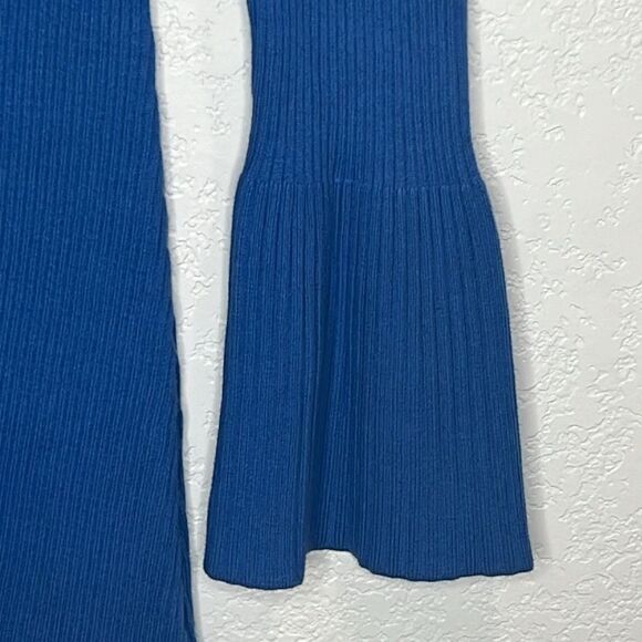 Sablyn Evangeline Bell-Sleeve Knit Mini Dress Blue Medium - Picture 5 of 12